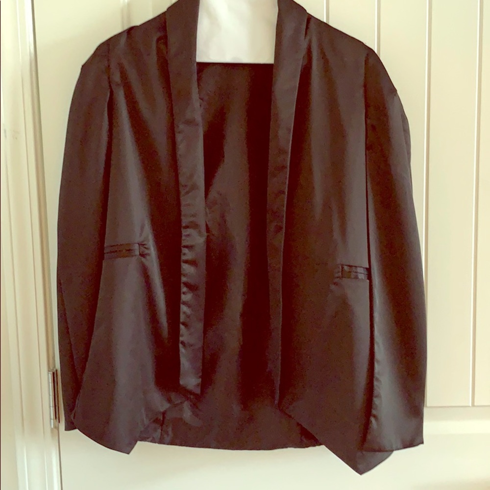 Cape style satin jacket